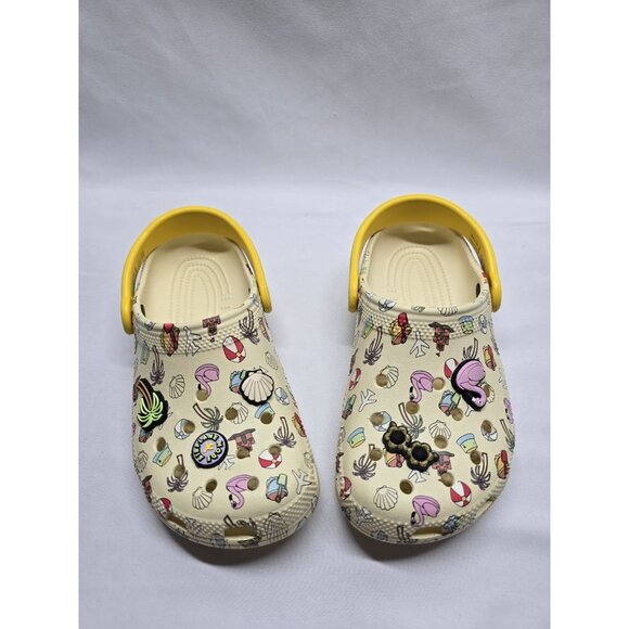 KIDS CROCS Spring Break Printed CLASSIC CLOG Size JR 2 - Picture 1 of 10